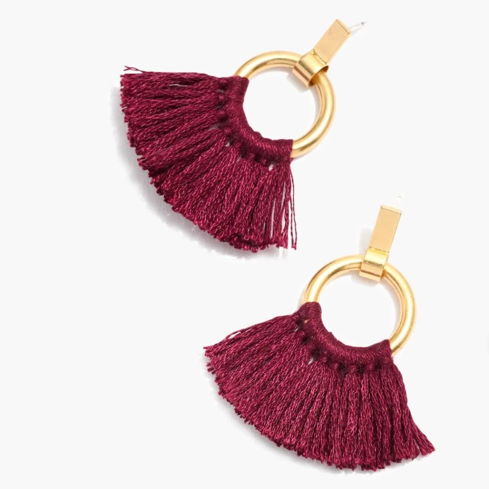 Madewell Tassel Hoop Earrings